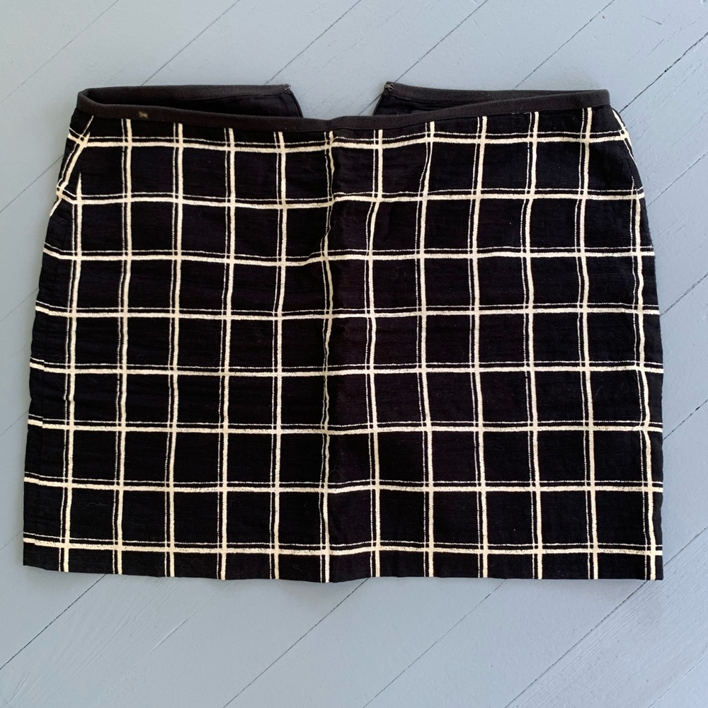 Madewell windowpane miniskirt